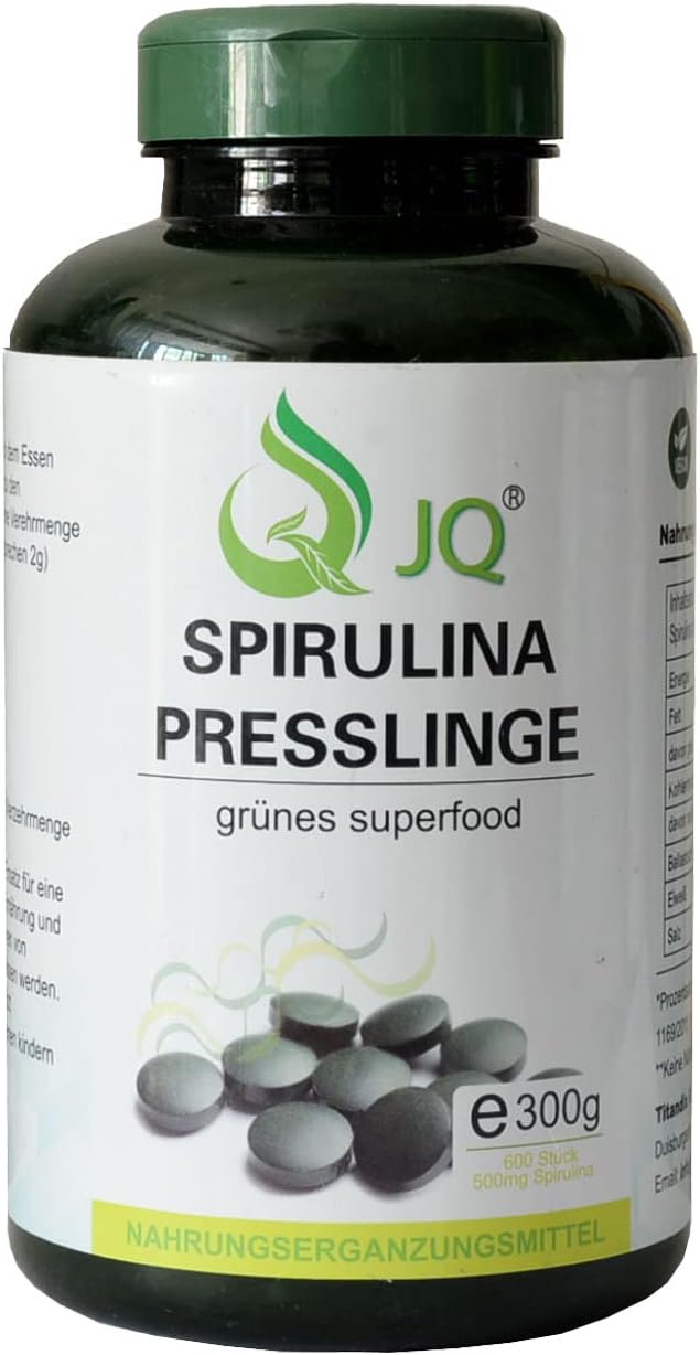 JQ Spirulina 100% 600 tablets 1 tablet 500mg (approx. 5 months supply) German product quality Non-GMO No additives - BeesActive Australia