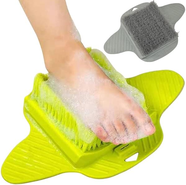 SPM-FWBRS-GY Foot Brush, Foot Brush, Foot Washing Mat, Wash, Heel Care, Foot Care, Odor Deodorizing, Odor Protection, Wash, Foot Odor, Odor Prevention, Exfoliating, Heel, Soles, Foot Washing Brush, Gray - BeesActive Australia
