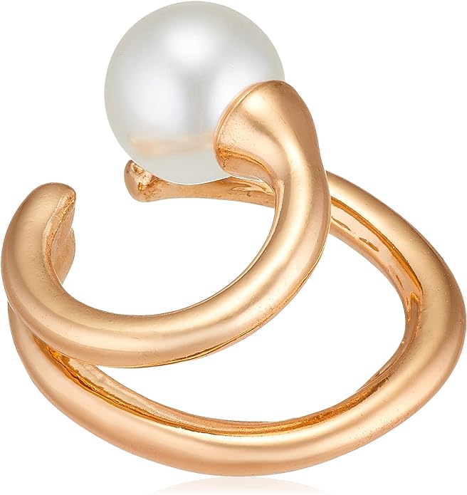 1 pearl W line ear cuff (for one ear) [parallel import goods] - BeesActive Australia