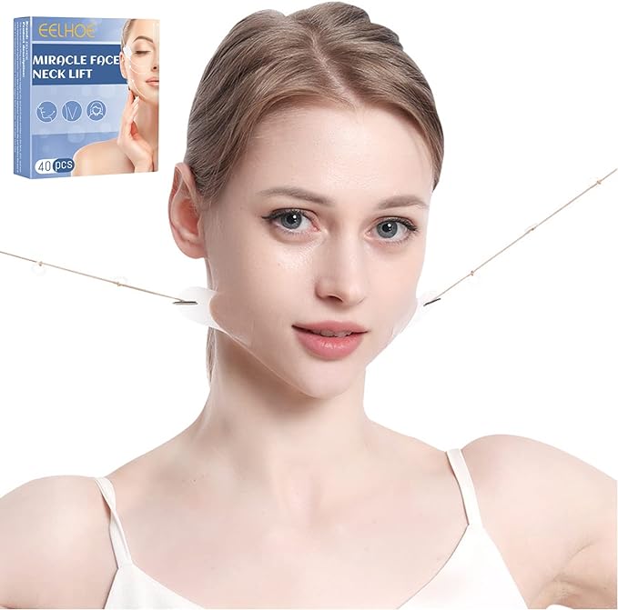 Doyime Small Face Tape (40 Sheets) Face Lift Up Face Tape, Slack Lifting, Nasolabic Line, Ultra Thin, Transparent Face, Strong Fit Type, Inconspicuous, Frosted -  Australia