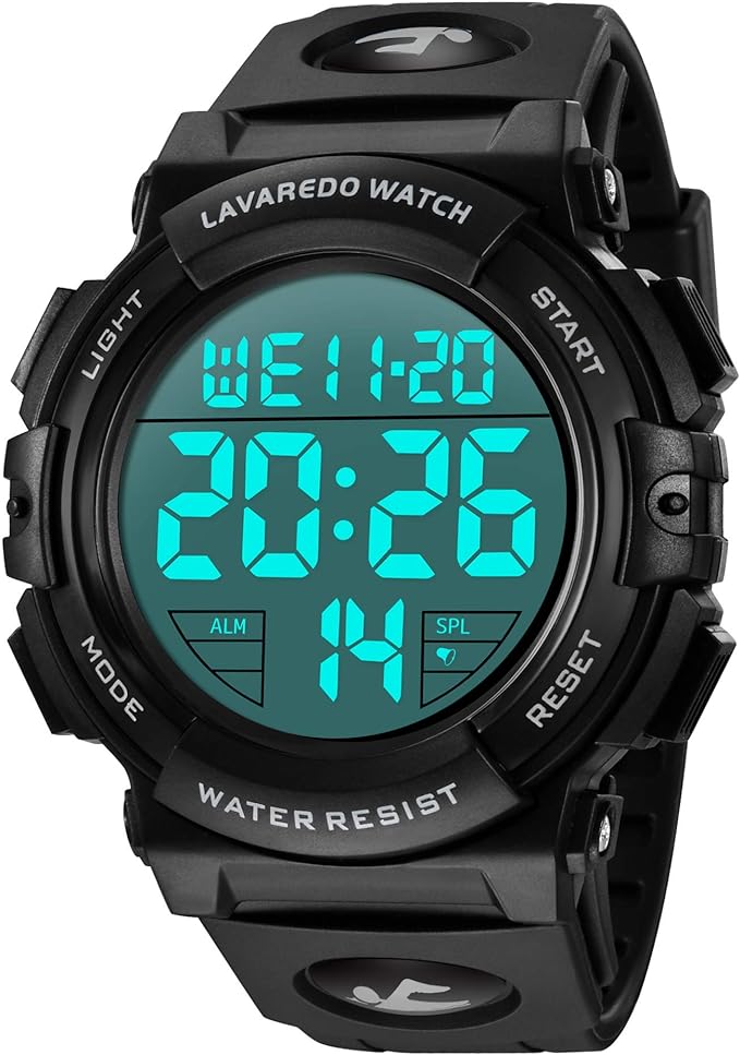 Men's Digital Sports Wristwatch, Multifunctional, LED Display, Outdoor Wristwatch, 03-black, Stylish -  Australia