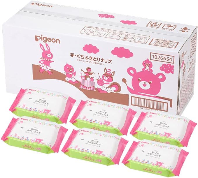 Pigeon Friends Hand Wipes and Wipes Naps, 1,120 Sheets (70 Sheets x 16 P), Pigeon Friends - BeesActive Australia
