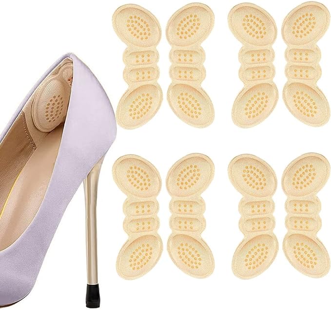 Shoe Slip Prevention Heel Pad Shoe Heel Protection Pad Adjustable Size With Adhesive Seal Prevents Slip Off Butterfly Shape Set of 4 Pairs - BeesActive Australia