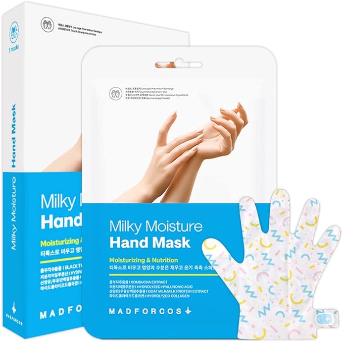 MADFORCOS Milky Moisturizing Hand Mask, 16 ml, 5 Pieces, Hand Pack, Rough Selection, Hand Pack, Hand Care, Moisturizing, Rough Handmask, Gloves - BeesActive Australia