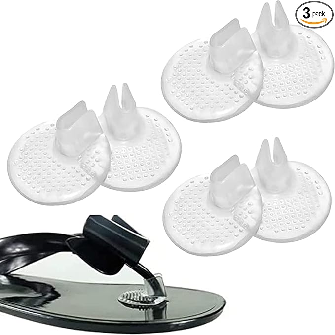 Morices Thong Cover, Toe Insole, Sandals, Set of 3, 6 Pieces, Strap Protection, Shoe Gap, Shock Absorption, Transparent, Footwear, Clogs - BeesActive Australia