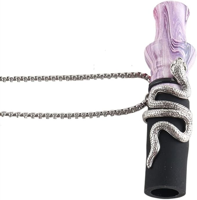 Shisha Mouthpiece Hawkers Mouthpiece Hookah Mouthpiece Hang Rope Strap Jade Shisha Mouth Tips Silicone Resin Chicha Narguile Water Pipe Mouthpiece (Pink purple) - BeesActive Australia
