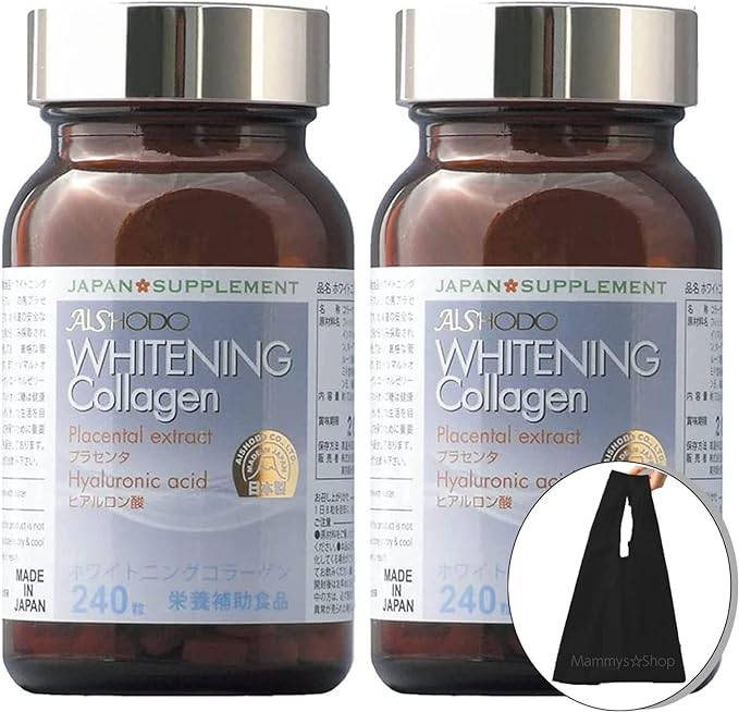 <Made in Japan> Whitening Collagen (Whitening Collagen) 240 tablets Set of 2 Contains placenta, hyaluronic acid, and royal jelly Supplement Original eco bag included - BeesActive Australia