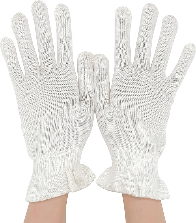 Silk Gloves, Anti-Rough Hands, Moisturizing, Hand Care While Sleeping, Good Morning, Sleep Gloves, Loose Fit, Made in Japan (1 Pair) - BeesActive Australia