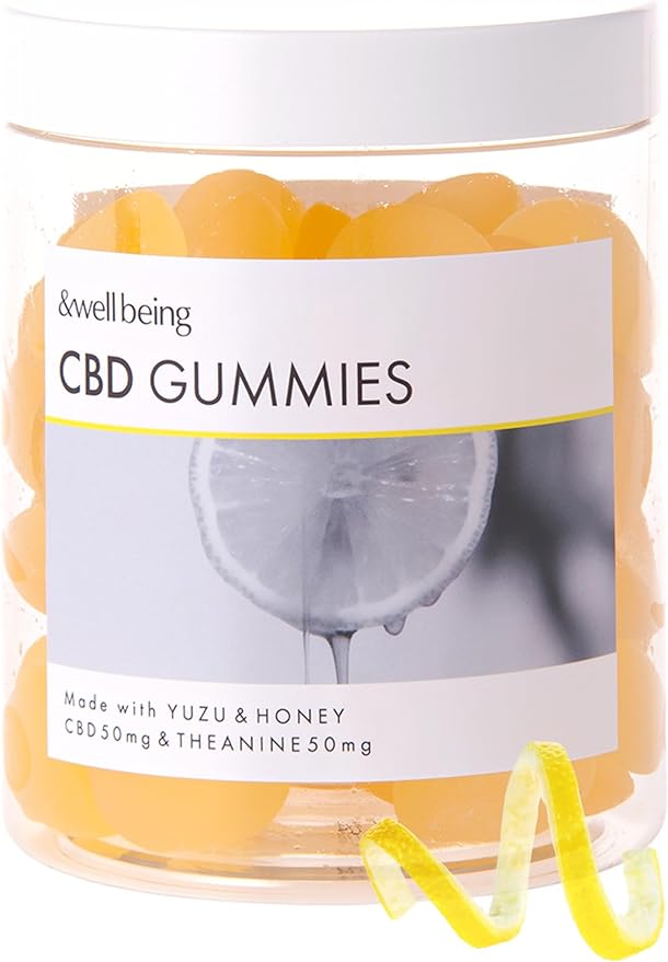 &well being Highly concentrated CBD gummy supplement 1 tablet 50mg 3000mg Theanine Organic MCT Yuzu Honey Made in Japan Broad Spectrum 60 pieces - BeesActive Australia