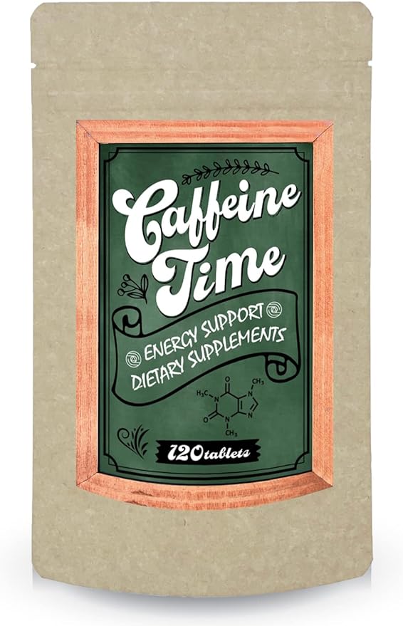 A-Gift Caffeine Time Supplement Contains 12,000mg of caffeine (100mg in 1 tablet) 120 tablets - BeesActive Australia