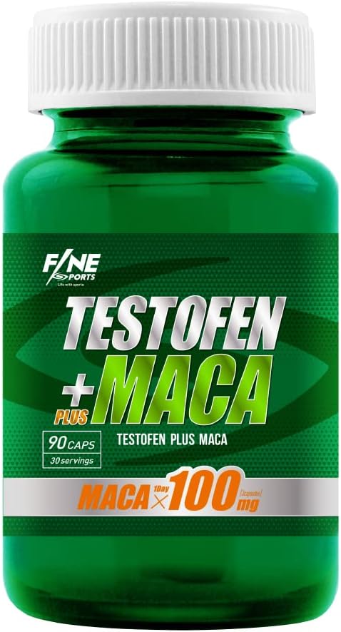 FINE SPORTS Domestic body care support supplement Testofen + Maca Fenugreek seeds Testosterone Patented ingredient Enzyme-degraded Maca 90 tablets 30 days supply - BeesActive Australia
