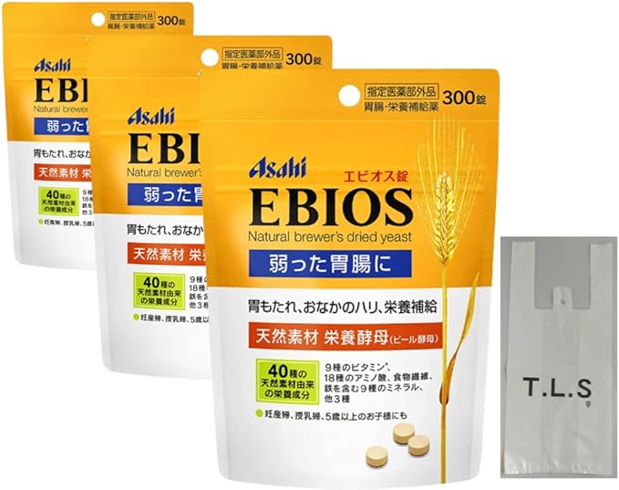 [3 packs + original bonus] Ebios tablets 300 tablets x 3 packs, total 900 tablets Gastrointestinal medicine, nutritional supplement, intestinal regulation medicine, large capacity trial, regular use - BeesActive Australia