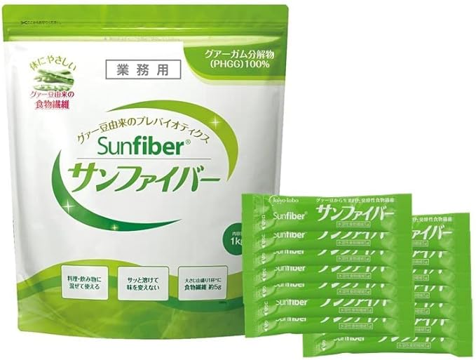 Sunfiber Dietary Fiber Guar Gum Decomposition Powder Water Dissolves quickly Gentle on the body Tasteless and odorless Used in medical settings (1kg + 14 sticks / Comes with dedicated spoon / Taiyo La - BeesActive Australia