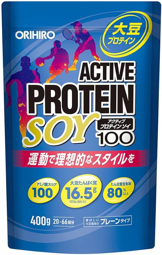 Orihiro Active Protein Soy 100 400g 20-66 servings Soy Protein Soybean Lecithin - BeesActive Australia