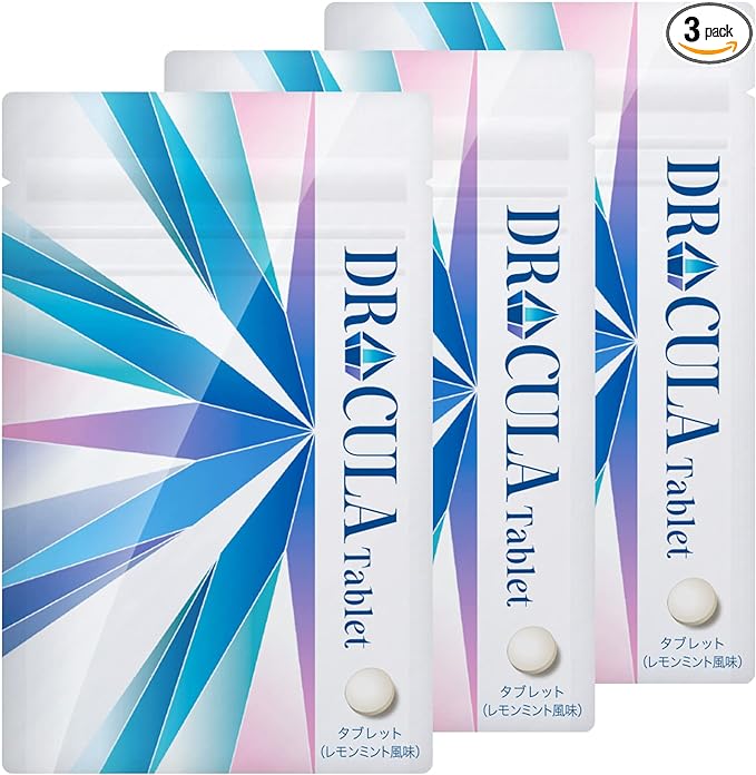 [DRcula Tablets 3 Bags] Pharma Foods Co., Ltd. 180 tablets, approximately 90 days' supply, lemon mint flavor, champignon supplement, with serial number - BeesActive Australia