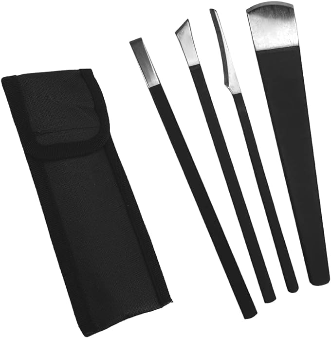 T&T PRODUCT'S Foot Care Goods, Foot Care Goods, Stainless Steel, Knife Kit, 4 Types, Anti-Slip, Storage Bag Included - BeesActive Australia