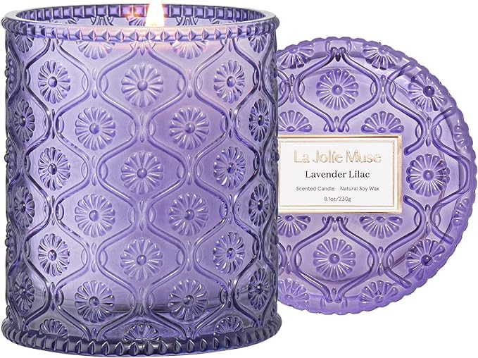LA JOLIE MUSE Scented Candle Jar Candle Lavender Lilac 230g Burning Time About 55 Hours Home Fragrance Candle Gift -  Australia