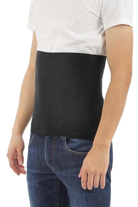 Missy List Men's Silk Abdominal Wrap, Black, Silk Material, Thin But Warm, Winter, Cold Protection, Warm, Stretchable - BeesActive Australia