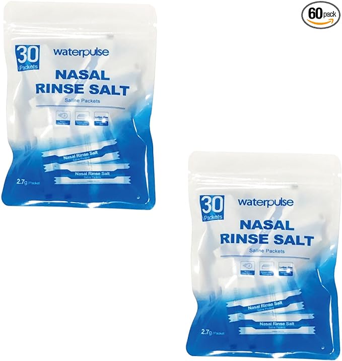Purified salt nasal rinse for nasal washing only (2.7g/packet (for 300ml bottle) (2.7g x 60 packets) waterpulse｟Regularly imported product｠ - BeesActive Australia
