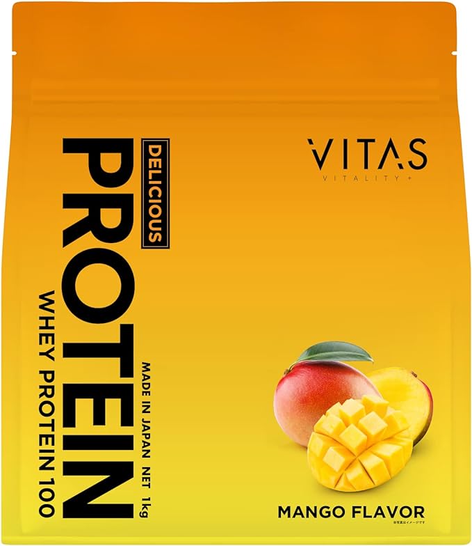 VITAS Whey Protein 100 Mango Flavor WPC Protein Made in Japan 1kg - BeesActive Australia