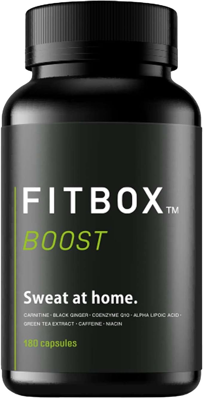 [Official] FITBOX BOOST L-Carnitine A-Lipoic Acid Supplement Glutamine Vegetable Capsule Supplement Niacin Caffeine Fat Burner Coenzyme Q10 Combustion Supplement 180 tablets (180 tablets) - BeesActive Australia