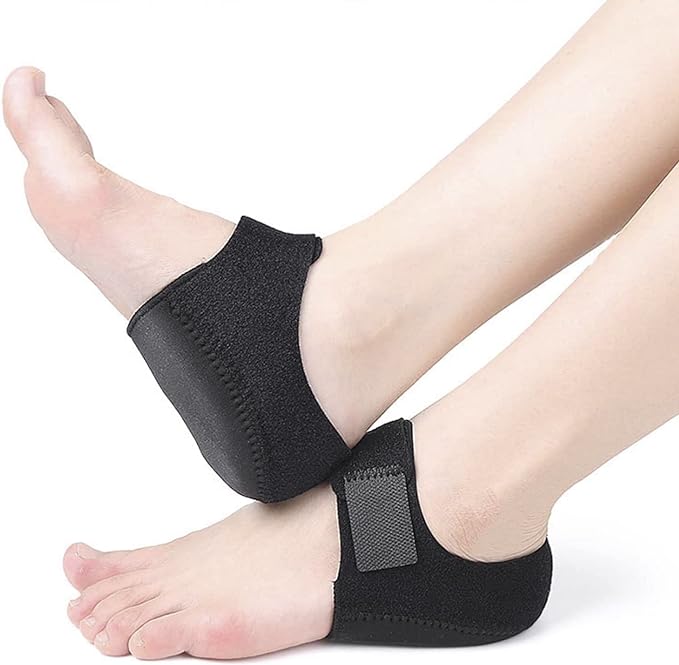 Heel Support, Heel Protective Cover, Heel Socks, 2 Sizes, Unisex, Adopts 3D Design, Fits Men, Women, Most Feet (L (10.0 - 11.4 inches (25.5 - 29 cm), Black) - BeesActive Australia