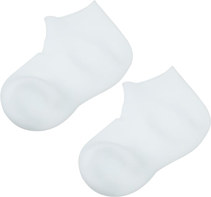 VOCOSTE Silicone Socks, Silicone Socks, Moisturizing Gel Socks, Burst Foot Care Protector, Ankle Joints, Shock Absorption, Anti-Crack, White, S - BeesActive Australia