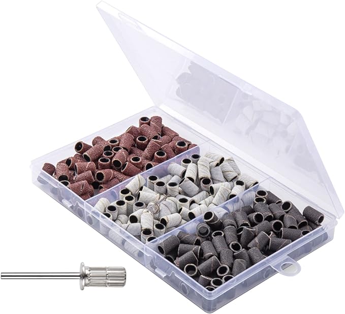 Sanding Band Nail 80# 120# 180# Nail Machine Sanding Band with Nail Drill Bit - BeesActive Australia