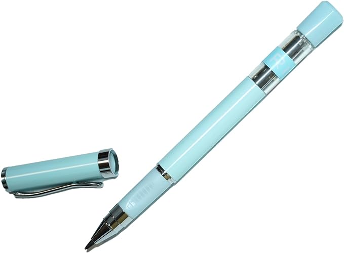 RISU Smart Posture Improvement Pen, Metal Pencil, For Right Handed Use, Light Blue, Light Blue, Elementary School Students, Middle School Students, Stoop, Entrance Celebration, Gift, AI Pen - BeesActive Australia