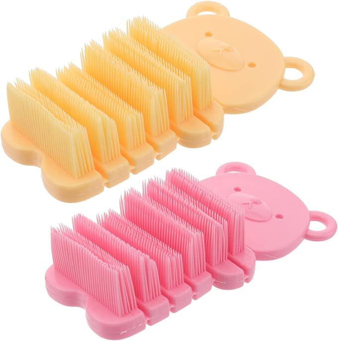 minkissy 2pcs kids hand wash brush pedicure tools baby cleaning tools kids hand scrubber nail brush cleaning hand nail scrub brush nail cleaning brush cup polish - BeesActive Australia