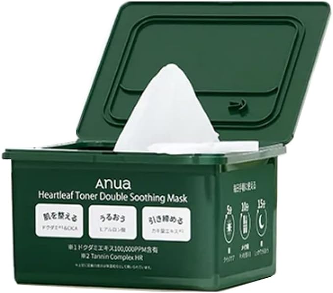 ANUA Dokudami Toner Double Soothing Mask Pack (30 Pieces), Calming Care, Moisture Care, Sensitive Skin, Dry Skin, Korean Skin Care, Korean Pack (Official / Genuine) -  Australia