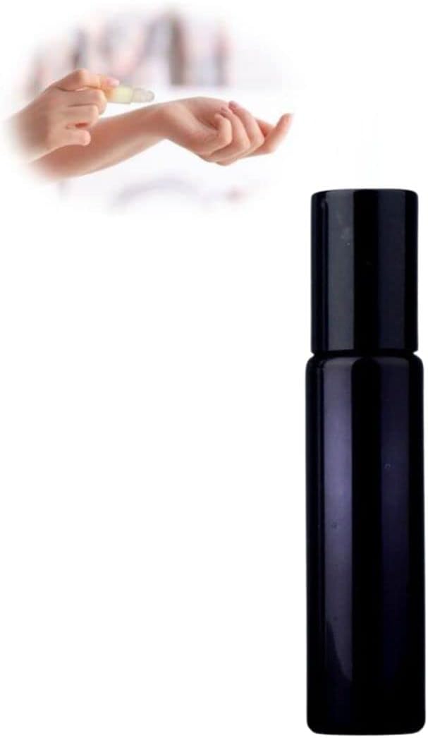 Atomizer Roll On Roll On Bottle, Blackout Bottle, Perfume, Aroma, Portable Refill Container, Black, 0.3 fl oz (10 ml), pokapokaya (1 Black) - BeesActive Australia