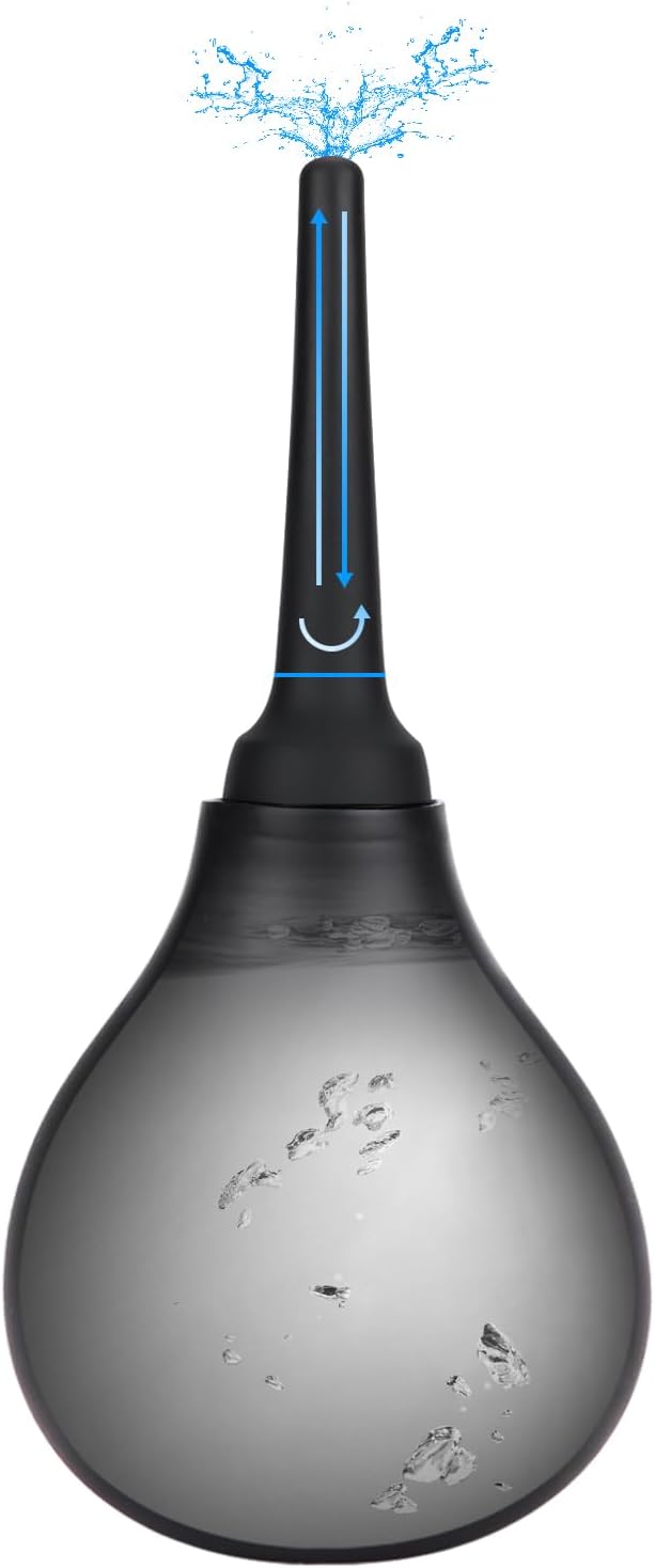 Soxeeh Enema Enema, 9.5 fl oz (280 ml), Large Capacity, Multi-Purpose Cleaner, Backflow Prevention, Manual Pump Type, Lotion Infuser, Silicone, Unisex - BeesActive Australia