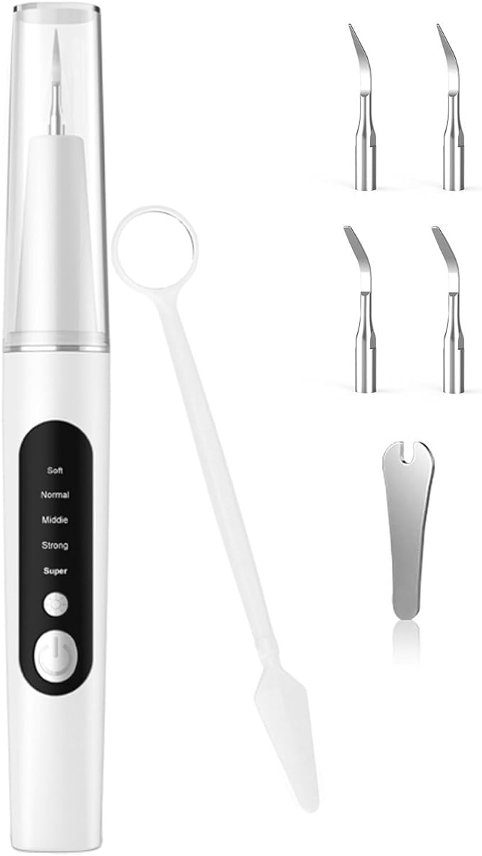 UJHOSLD Ultrasonic Tooth Cleaner, Oral Cleaner, USB Rechargeable, Ultrasonic Vibration, Portable Teeth Cleaner, 5 Modes Adjustable, Built-in LED Lighting, Cleaning Kit, IPX6 Waterproof, Portable and - BeesActive Australia