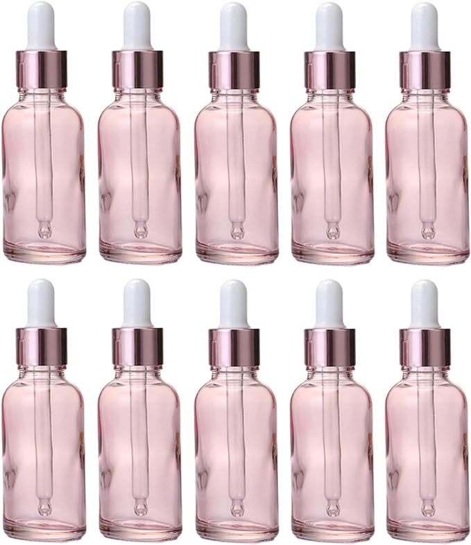 Asdays Eyedropper Bottle, Blackout Bottle, Oil Bottle, Dropper Aroma Storage Container, Glass, Refill, Small Bottle, Oil, Set of 10 (30 mL) - BeesActive Australia