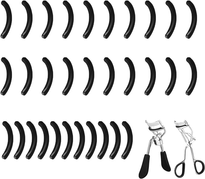 Eyelash Curler Replacement Rubber [Set of 30] Buffer, Replacement Rubber Buffer, Replacement Silicone Pad, Flexible, Elastic, Durable, Black -  Australia