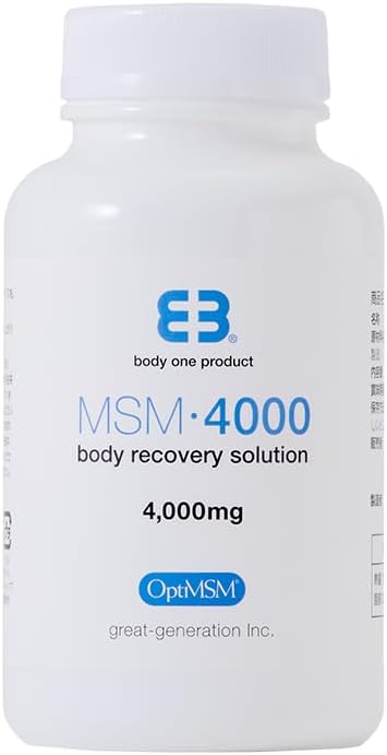 MSM･4000 450 tablets [Recovery supplement for athletes] Highly concentrated MSM combination Easy to swallow Small grain type Methylsulfonylmethane OptiMSM Sports Beauty Health Mineral Made in Japan [body one product] - BeesActive Australia