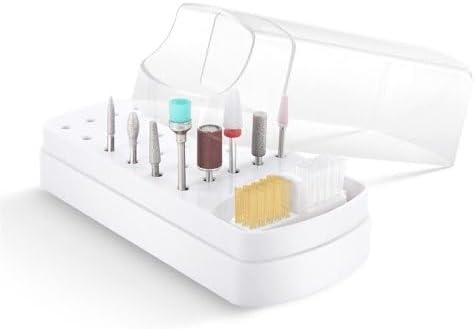 Nail Supplies: Nail Bit Case, Bit Case, with Polishing (White) - BeesActive Australia
