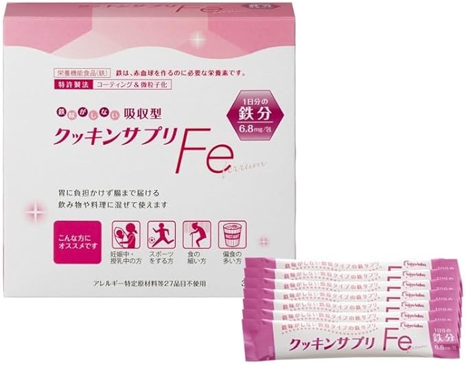Taiyo Labo Absorption Type Cooking Supplement Fe (3.4g x 30 packets + 7 stick packages / granule type) Iron supplement Iron supplement (nutritional functional food/iron) Micronization Coating processing - BeesActive Australia