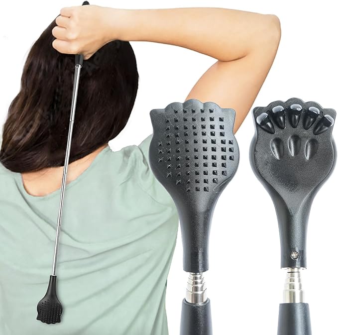 Grandson Hand Stretchable Cat Hand Cute Telescopic Stainless Steel Lightweight (Black) - BeesActive Australia
