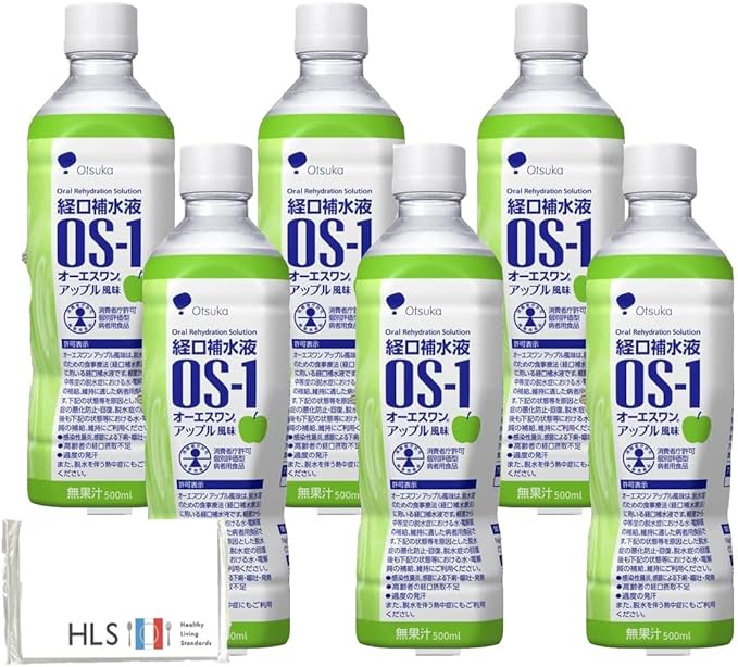 [HLS] Otsuka Pharmaceutical Factory Oral Rehydration Solution OS-1 OS-1 Apple Flavor 500ml x 6 bottles Comes with HLS original pocket tissue - BeesActive Australia