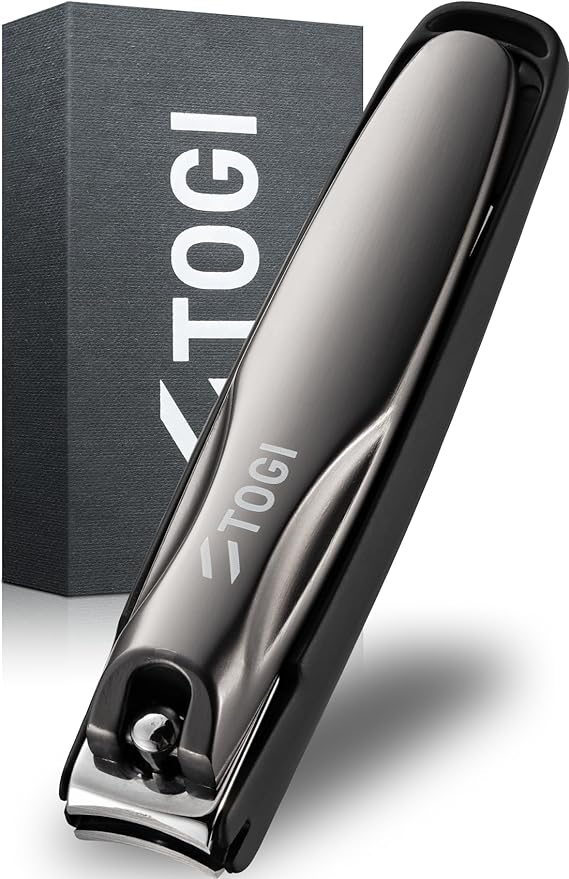 Nail Clippers, Ultra Sharp Sharp, High Quality (Light Force Cuts Sparkling), Nail Clippers, Gift TOGI Black - BeesActive Australia