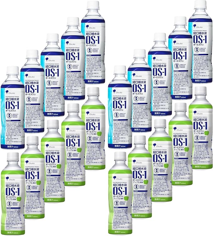 Otsuka Pharmaceutical Oral Rehydration Solution OS-1 OS-1 500ml + Apple Flavor 500ml × [Set of 10 each] - BeesActive Australia