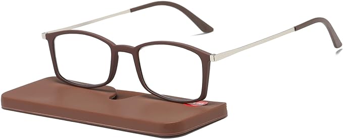 [REAVEE] Ultra Thin Lens Reading Glasses, Portable, Case Included, Compact, Stores in Pocket, Lightweight, Unisex, Stylish, Frequency: +1.0 to +3.5 - BeesActive Australia