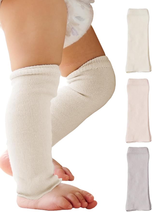 Maison Peony Baby Leg Warmers, Set of 3, Thin, Baby Leg Cover, Flat Knitting, 100% Cotton, Newborn, 3-24 Months, Gift, Present, Baby Shower, Made in Japan -  Australia