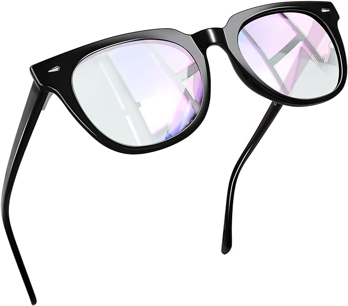 [Joopin] Blue Light Cut Glasses, PC PC Ultralight TR90 UV Protection, Wellington Glasses, Transparent Lens, Men's, Women's -  Australia
