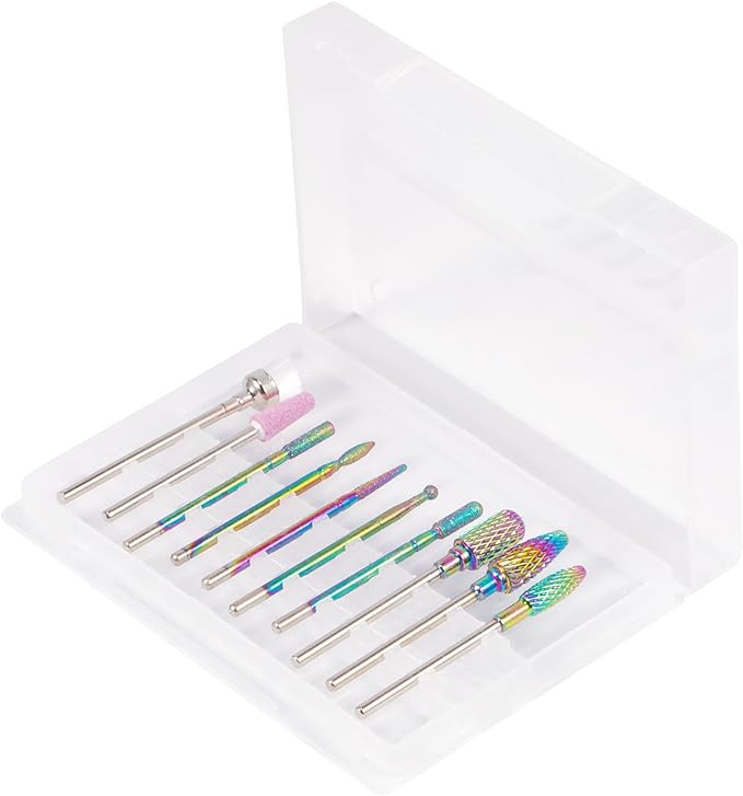 Annhua Nail Bit, 10 Types, Nail Machine Bit, Nail Drill Bit, Made of Tungsten Steel, Nail Off Bit, Electric Nail Drill Bit, Nail Bit Set, Grinding Nails, Grinding Nail Head, For Home Salons, Nail Tools -  Australia