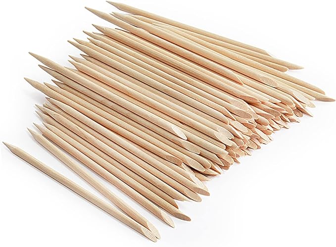 LIKENNY Orange Wood Stick Wooden Nail Stick Nail Pusher Nail Tool Multi-functional Easy Cuticle Treatment Tool for Nail Tools (Approx. 50 Pieces Wooden) -  Australia