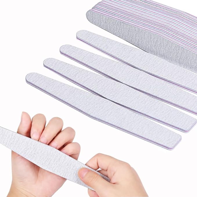 Samcos Nail File, Nail File, For Nail Files, Set of 10, Eva Sponge File, Nail Polish, 100/180 Grid, Double-Sided Design, Nail Supplies, Nail Polish - BeesActive Australia