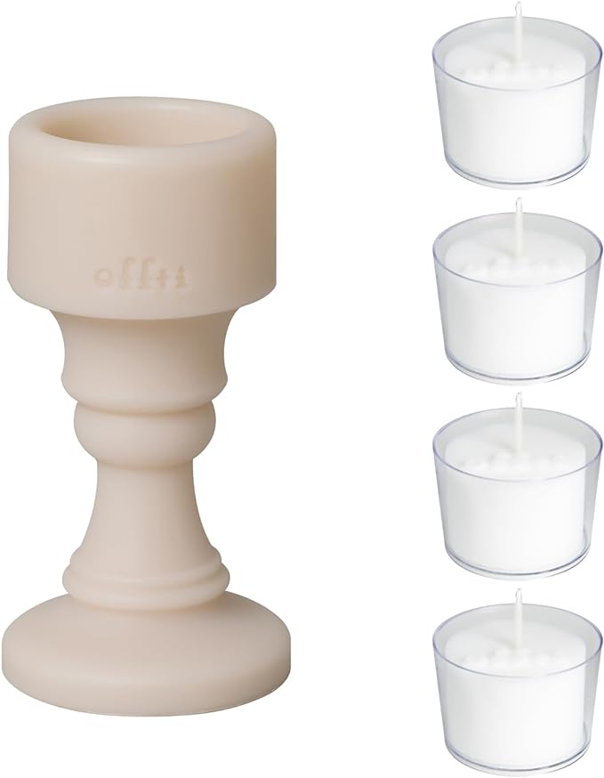 [offti] Offty Melt-Resistant Candles Candle Stand "Ancient " (Ecl Beige) Aroma Cup Candles/Fruity Bouquet Scented Candle Holder 1 Pack - BeesActive Australia